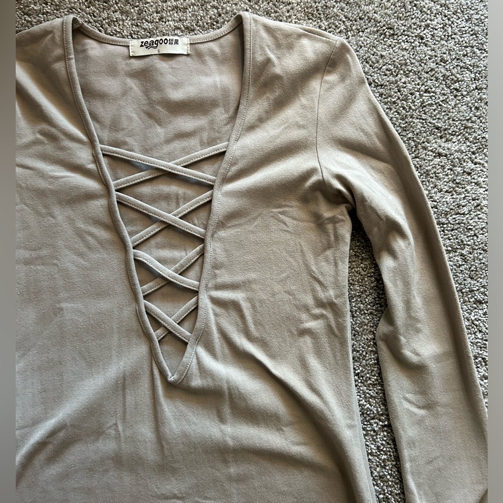 Cotton stretchy long sleeved dress
